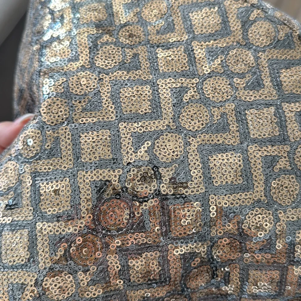 Banana republic nwt sequin copper and grey dress - Picture 5 of 5